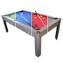 Voir la diapositive 6 : PLAY4FUN Billard Américain AMBIANCE 7Ft - 226,5 x 126,5 x 80 cm avec accessoires et plateau dînatoire - Gris