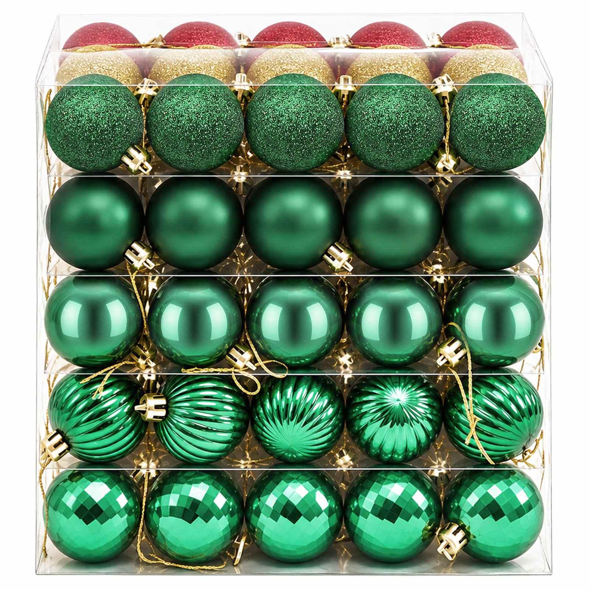 Voir la diapositive 4 : VIDAXL Ensemble de boules de Noël 100 pc Rouge, dore et vert 4 cm