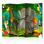 Paris Prix Paravent 5 Volets  Colourful Safari  172x225cm