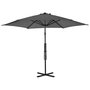 Voir la diapositive 3 : VIDAXL Parasol d'exterieur avec poteau en acier 300 cm Anthracite