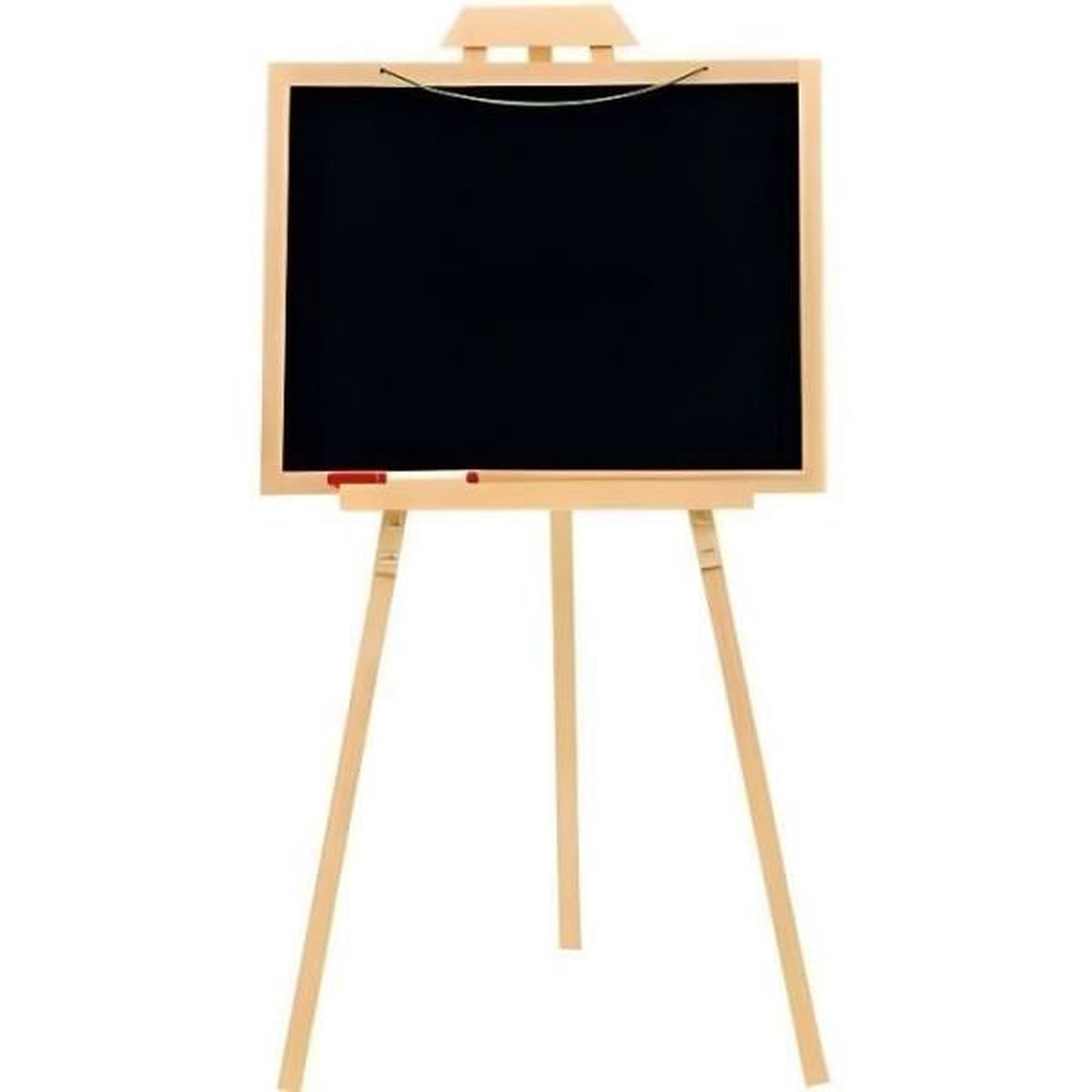 JeuJura Chevalet créatif en bois - JEUJURA - Ardoise réversible et a suspendre - Lettres aimantées et accessoires inclus