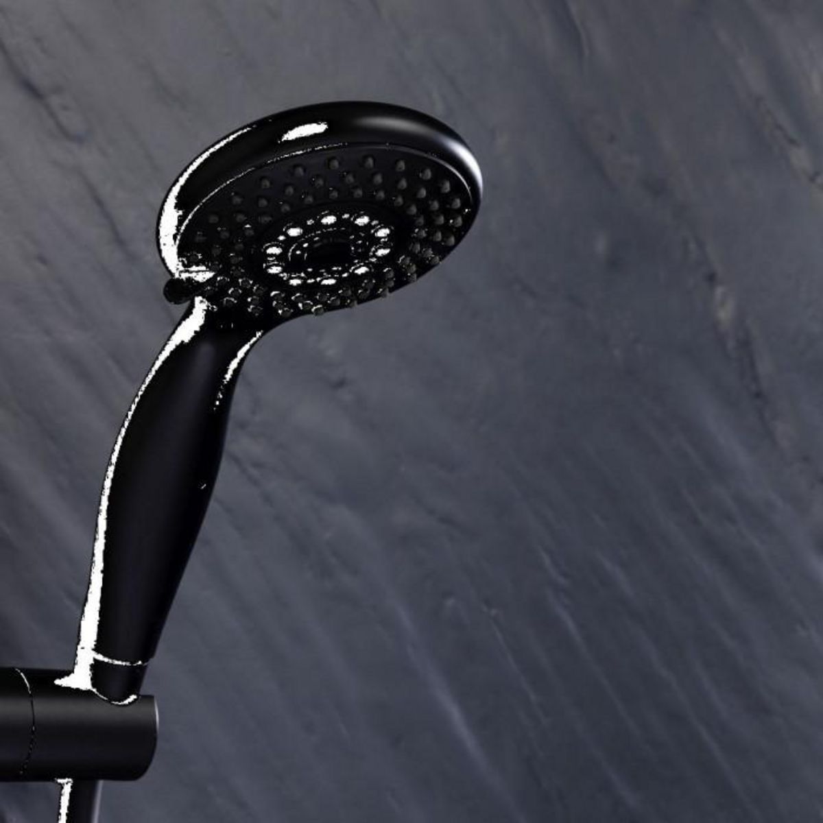 Paris Prix Ensemble de Douche 3 Fonctions  Hydro  22cm Noir