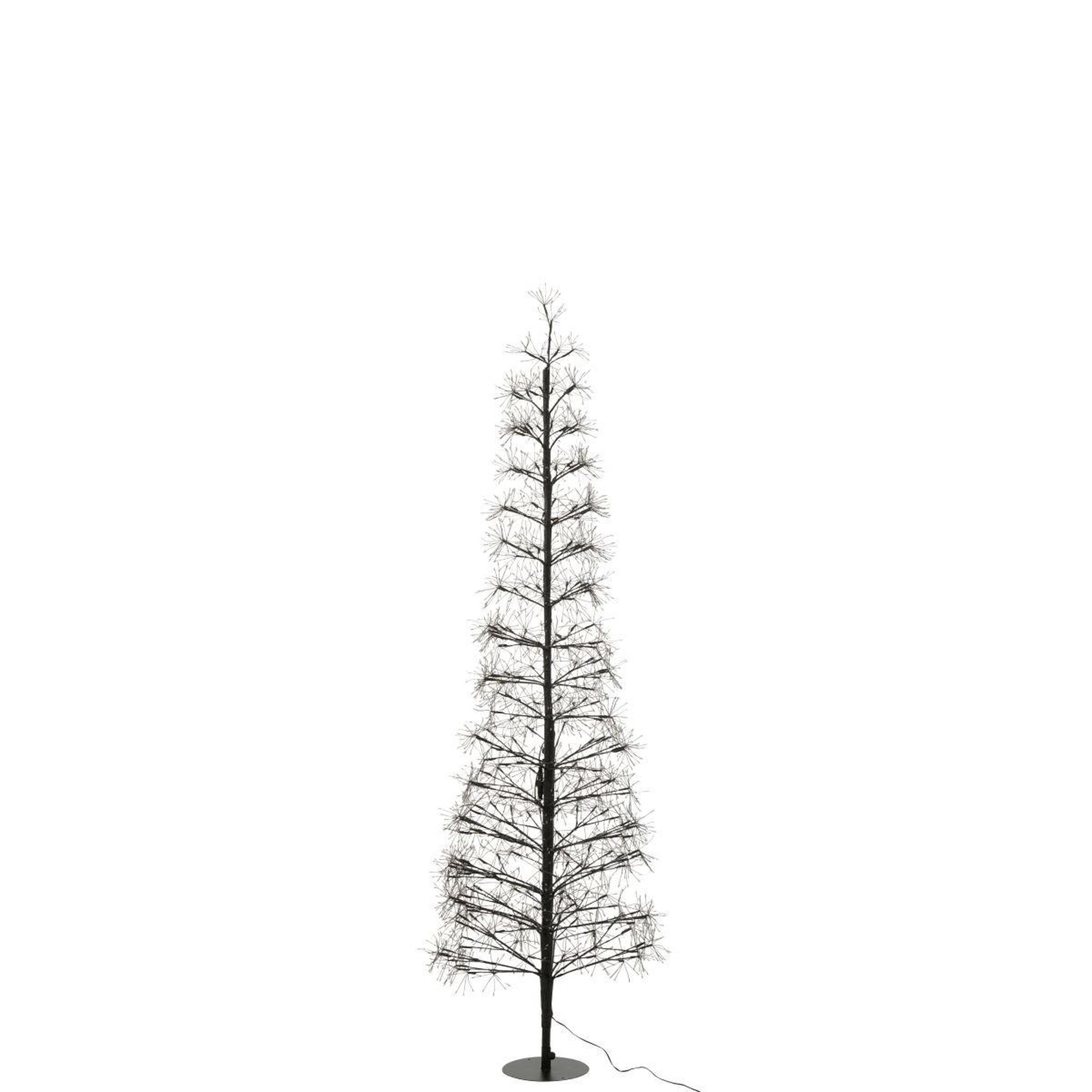 Voir la diapositive 4 : J-LINE Sapin à led en métal  grady  180cm noir