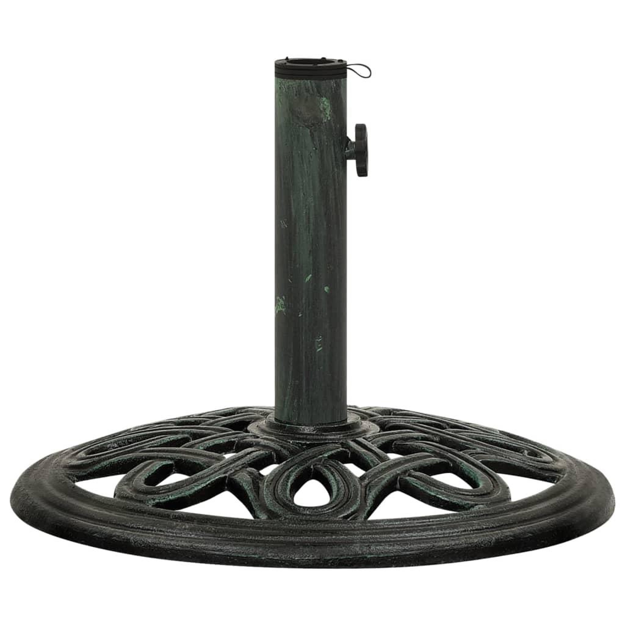 Voir la diapositive 1 : VIDAXL Socle de parasol Vert 40x40x32 cm Fonte