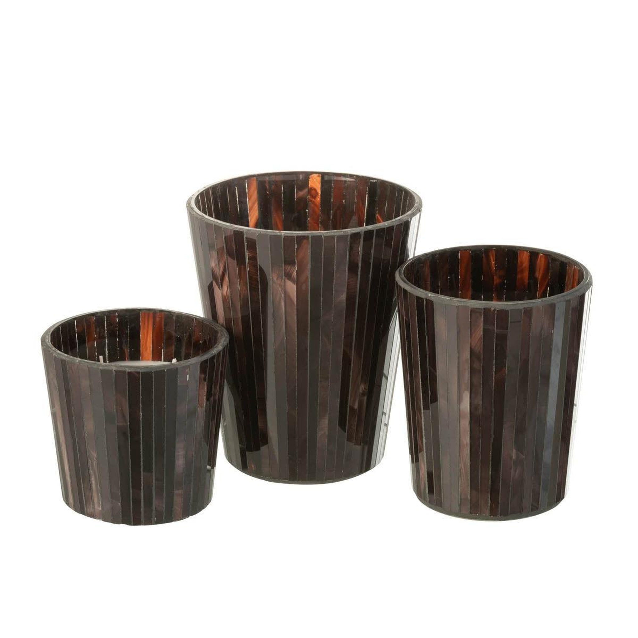 Voir la diapositive 5 : J-LINE Bougie parfumée  noa  15cm woody aurora