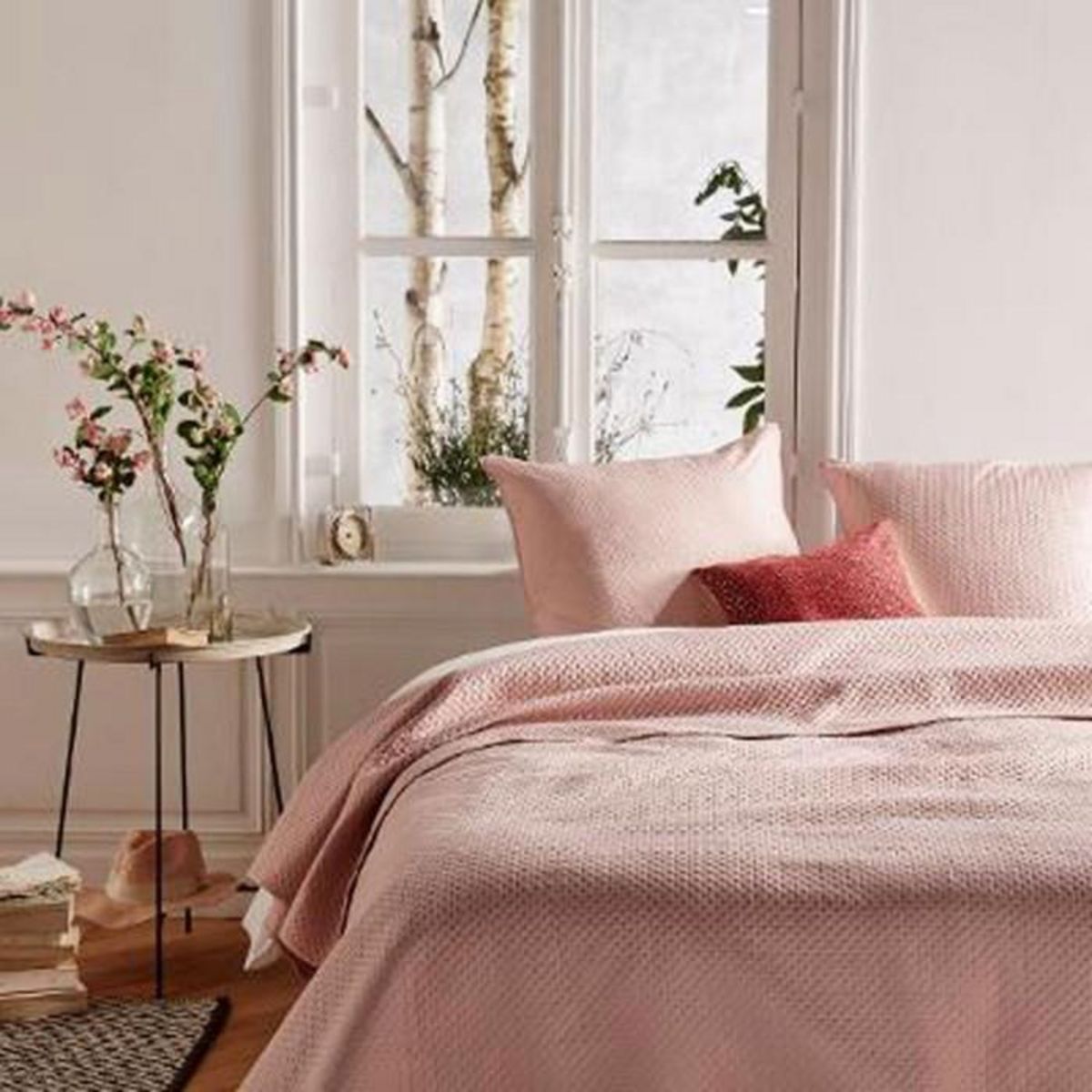 ATMOSPHERA Dessus de Lit & 2 Taies  Dolce  240x260cm Rose