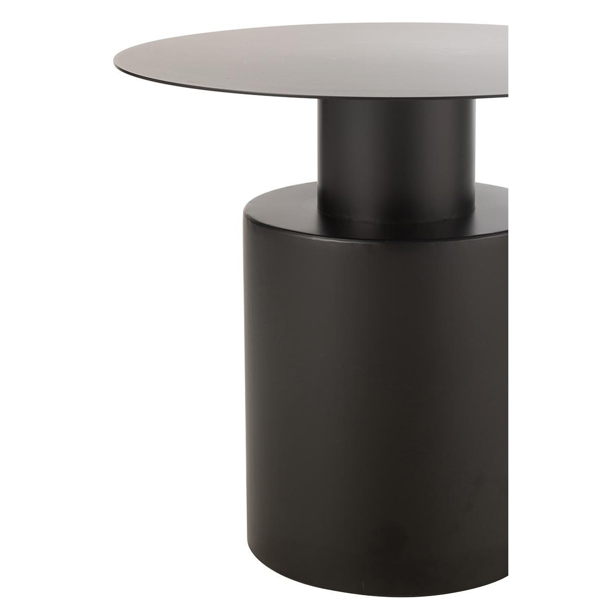 Voir la diapositive 2 : J-LINE Table d'Appoint en Métal  Gregorio  55cm Noir