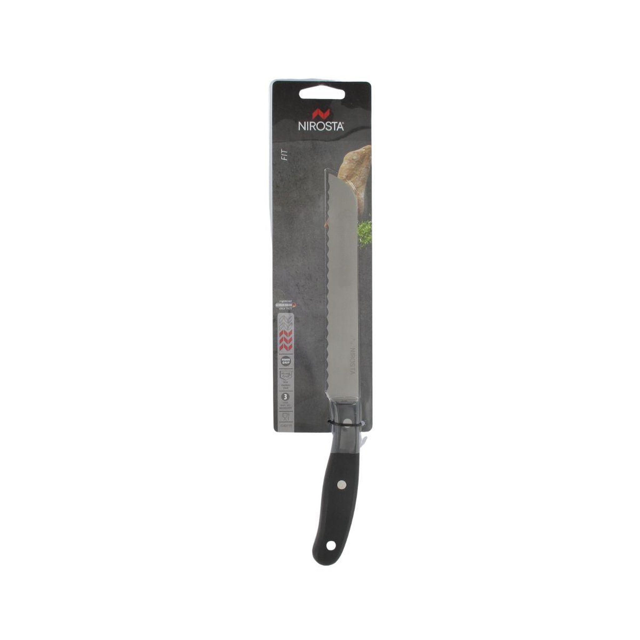 Voir la diapositive 5 : NIROSTA Couteau à pain 31 cm Nirosta Fit