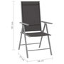 Voir la diapositive 6 : VIDAXL Chaises de jardin pliables lot de 4 Textilene Noir