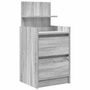 Voir la diapositive 2 : VIDAXL Table de chevet avec 2 tiroirs sonoma gris 38x34x80 cm