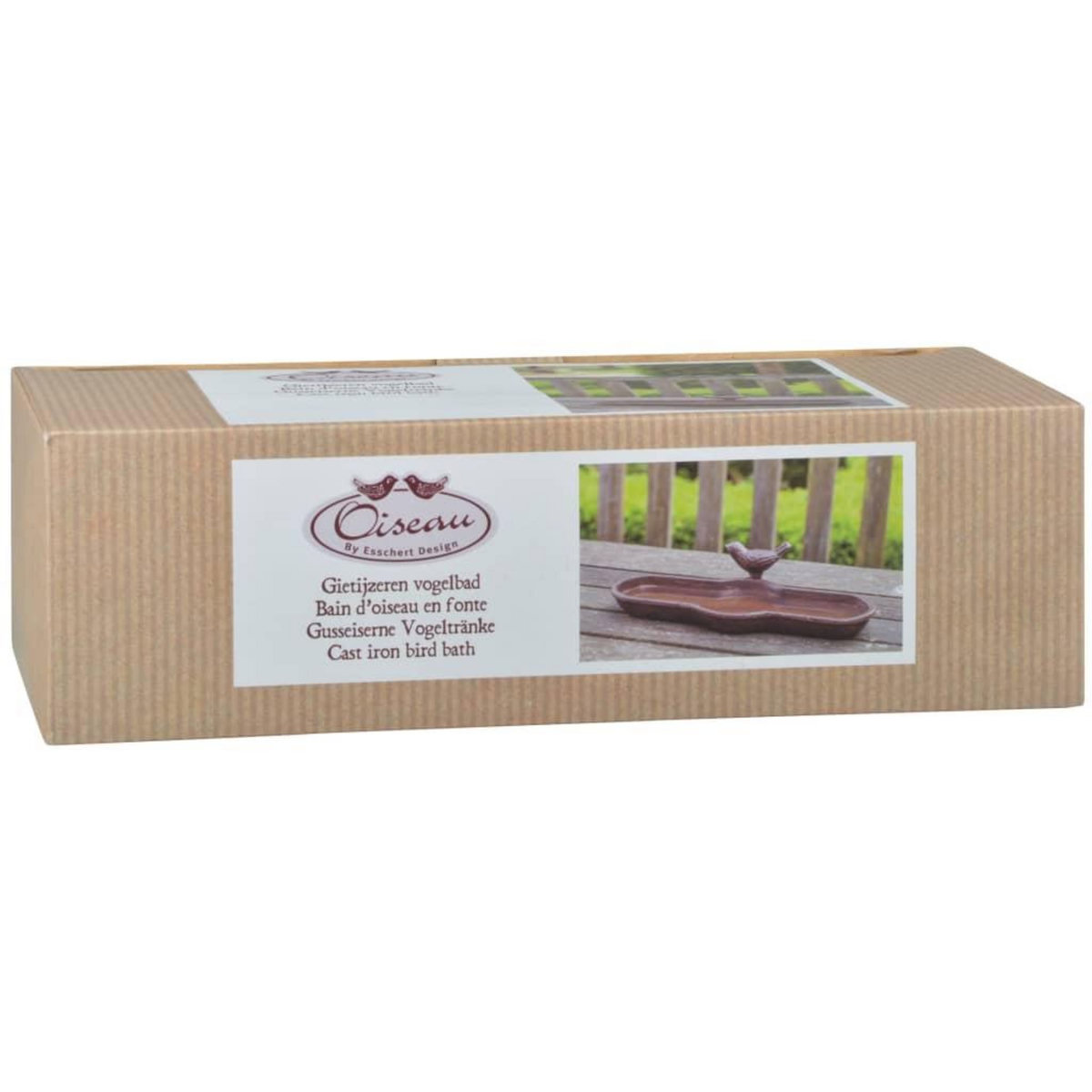 ESSCHERT DESIGN Esschert Design Baignoire pour oiseaux Fonte Marron BR25