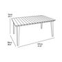 Voir la diapositive 4 : ALLIBERT JARDIN ALLIBERT JARDIN Table Lima 160 6 personnes - Design contemporain - Graphite