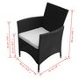 Voir la diapositive 6 : VIDAXL Chaises de jardin lot de 2 Resine tressee Noir