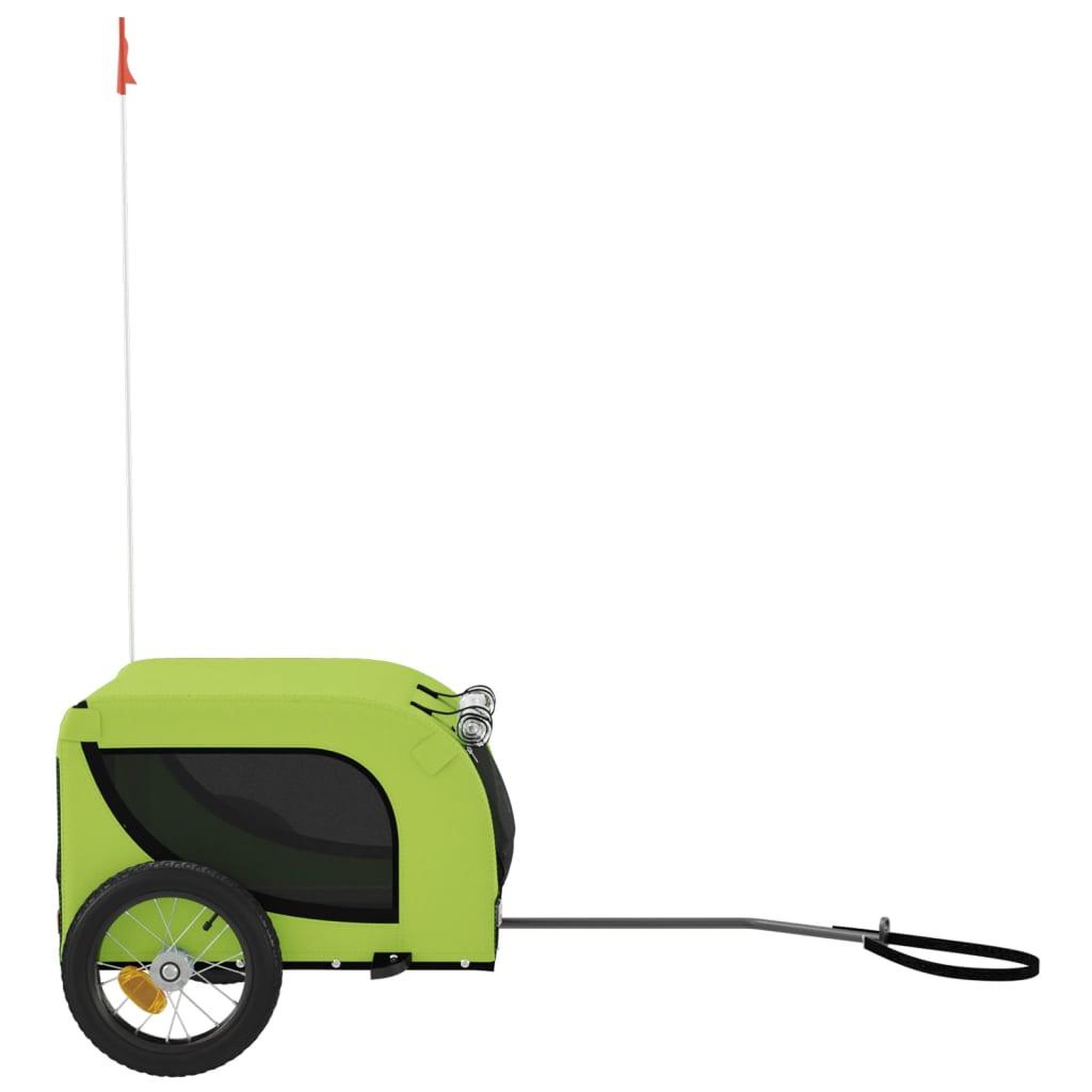 Voir la diapositive 5 : VIDAXL Remorque de velo pour animaux de compagnie vert et noir