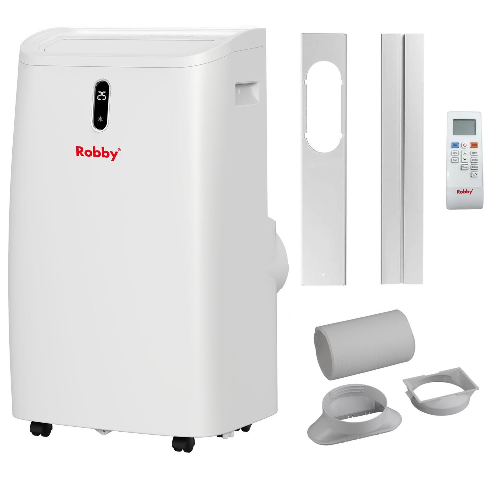 Robby Climatiseur mobile réversible 3500w avec kit fenêtre - ROAC12HW