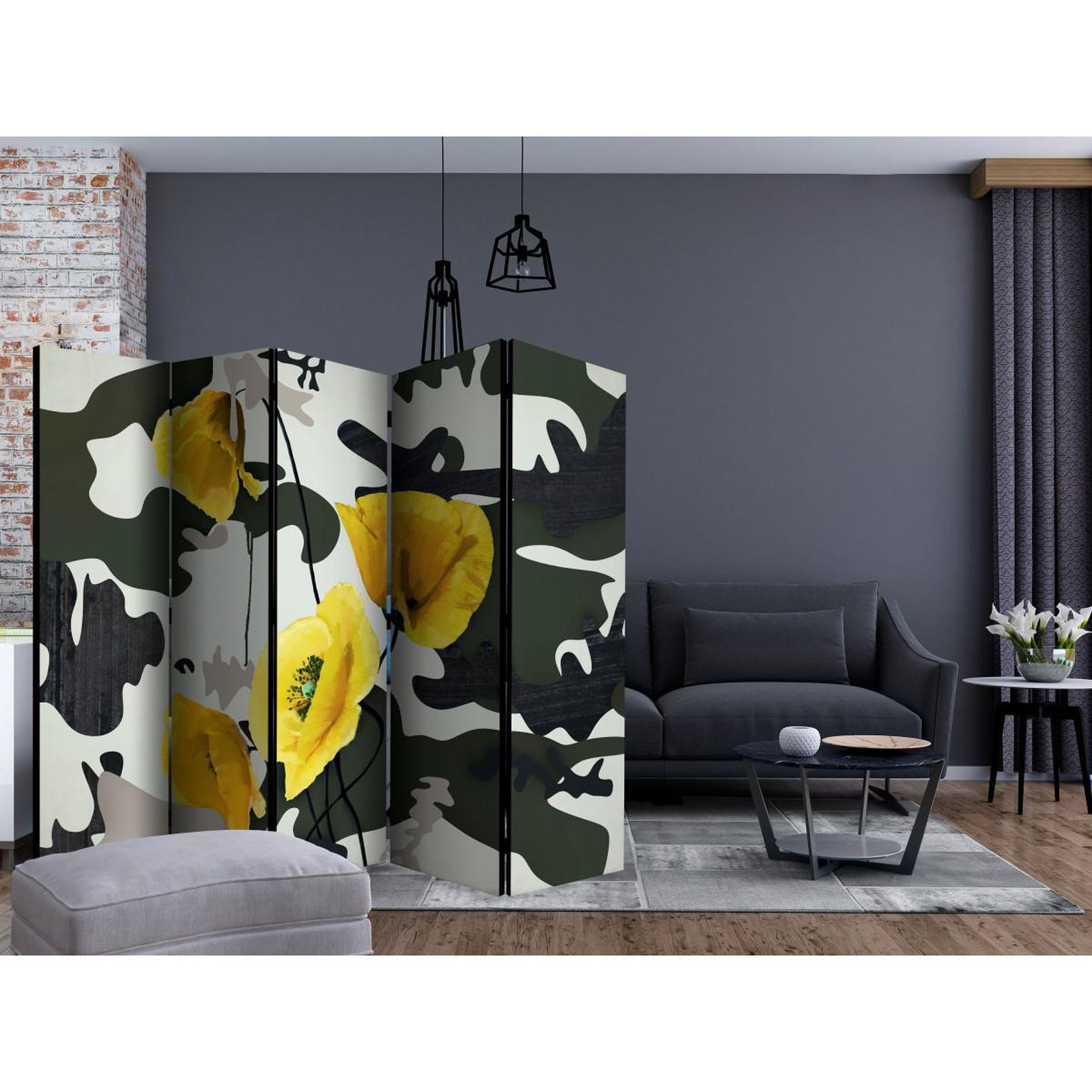 Voir la diapositive 2 : Paris Prix Paravent 5 volets  fresh paint  172x225cm