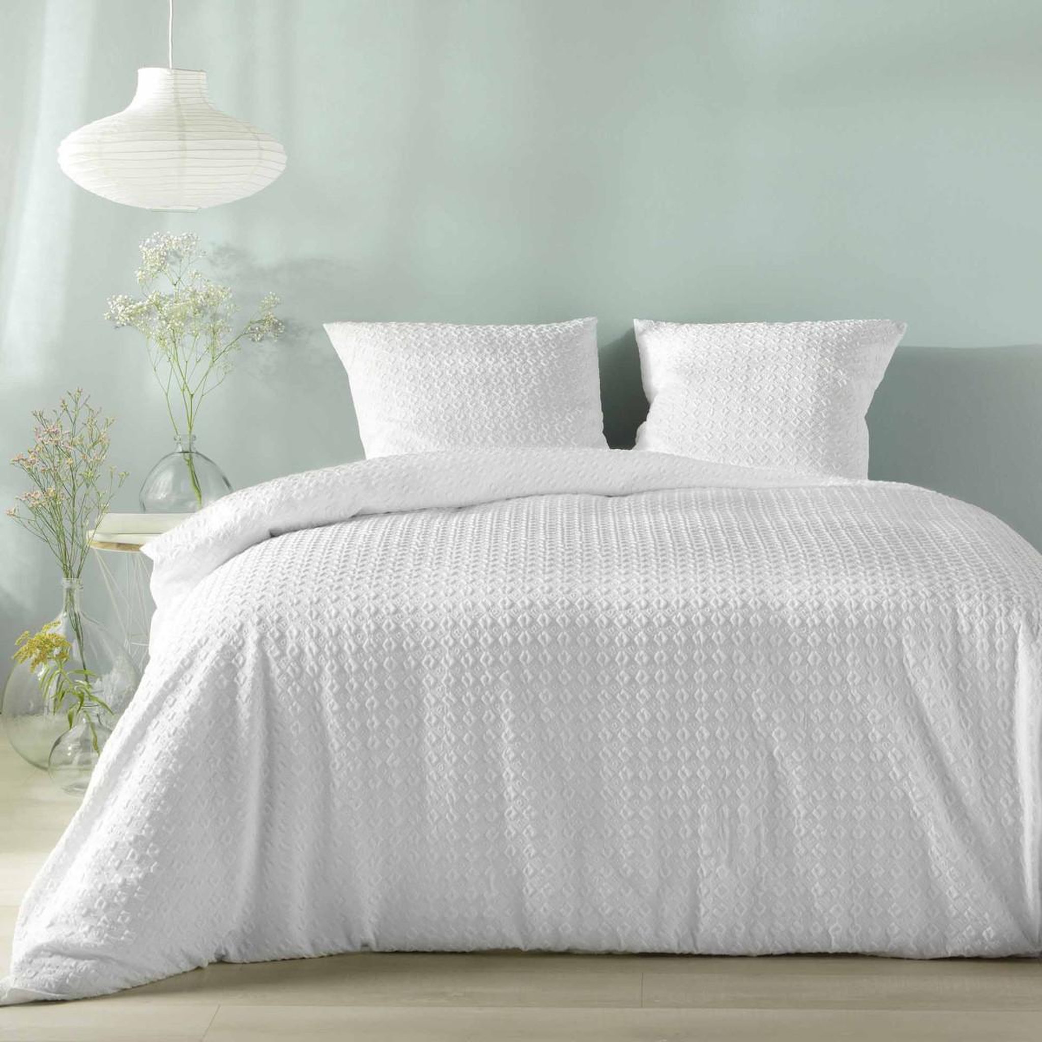 Douceur d'Intérieur Parure de lit 3 pièces  litea  240x220cm blanc