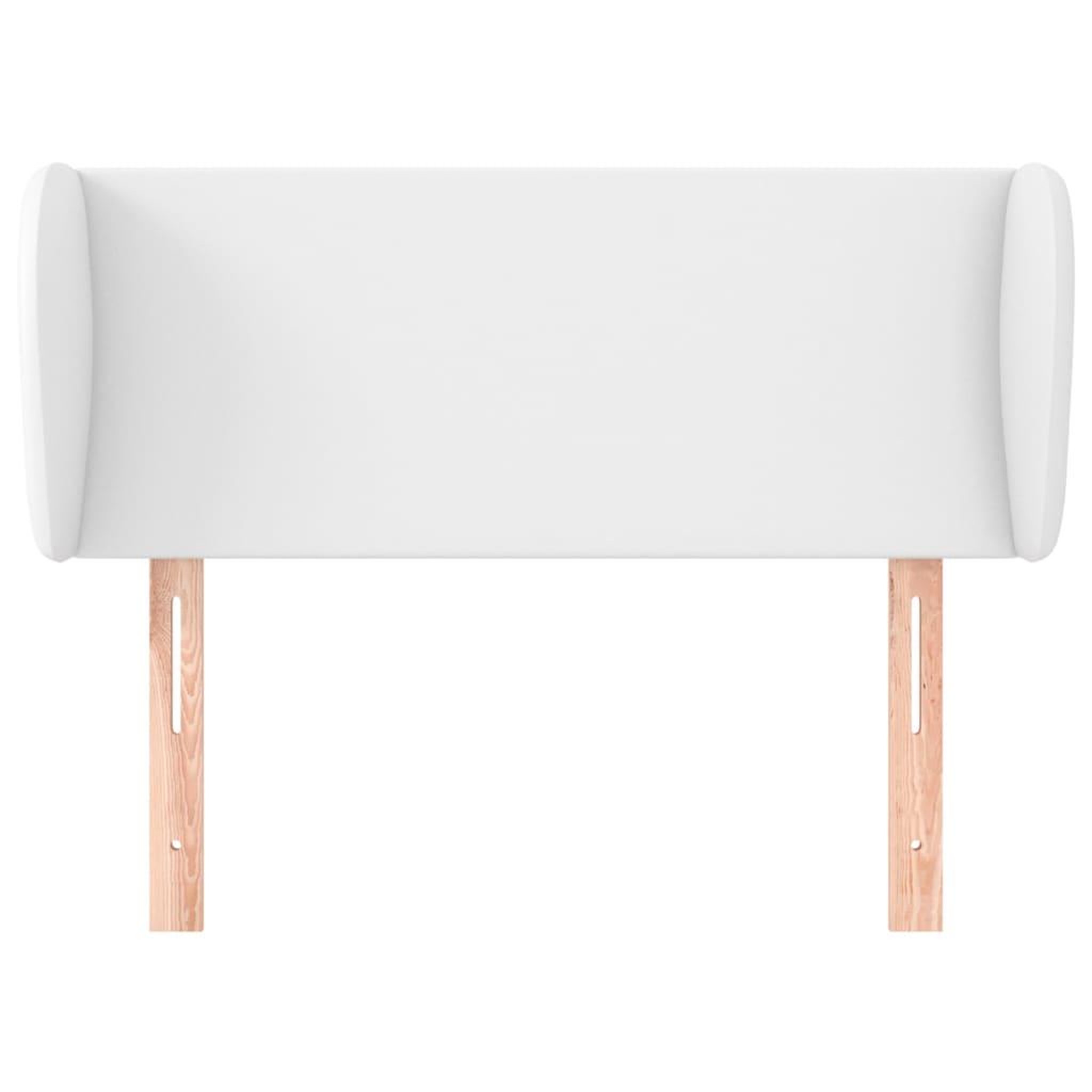 Voir la diapositive 3 : VIDAXL Tete de lit avec oreilles Blanc 103x23x78/88 cm Similicuir