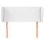 Voir la diapositive 3 : VIDAXL Tete de lit avec oreilles Blanc 103x23x78/88 cm Similicuir