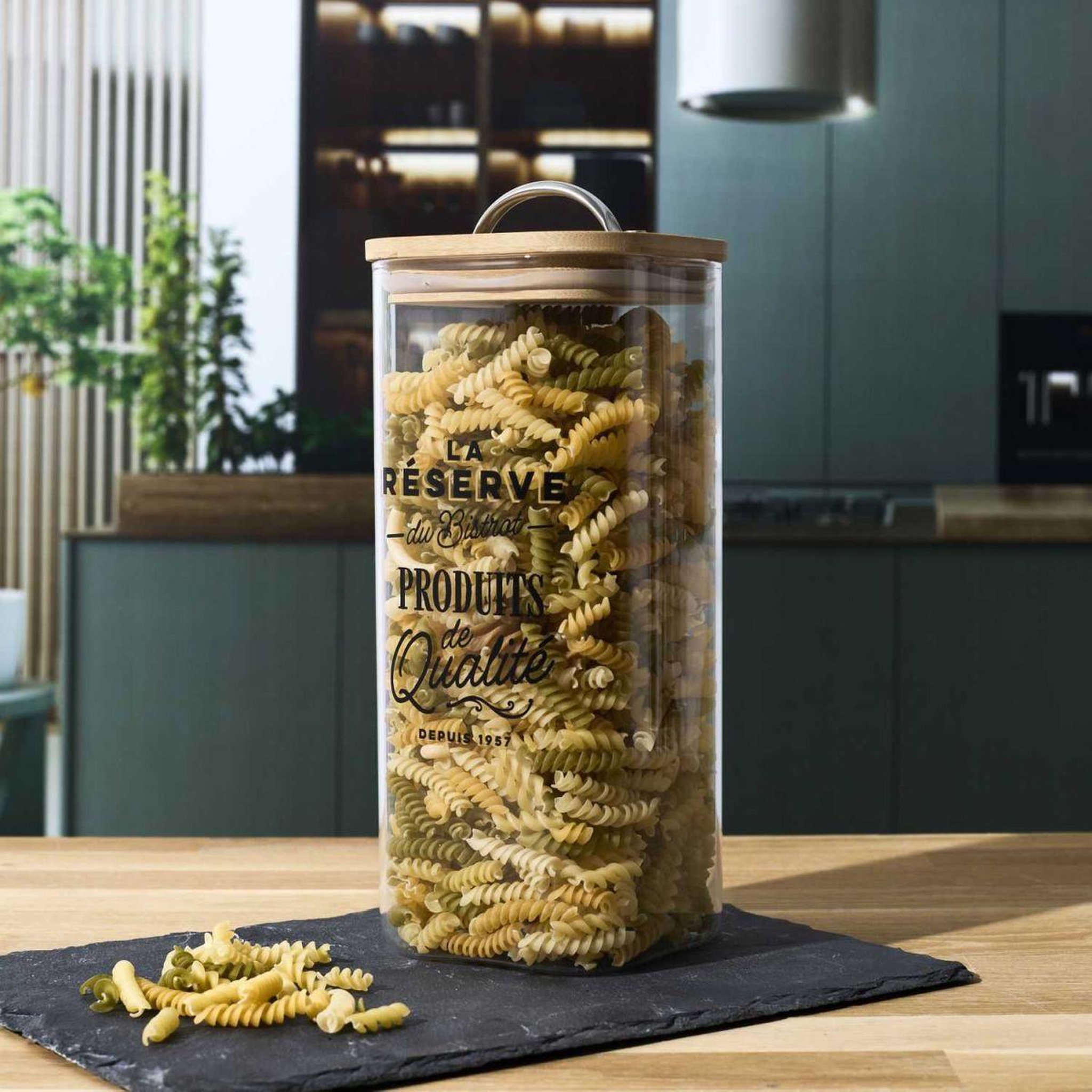 Voir la diapositive 3 : COOK CONCEPT Bocal de conservation en verre  bistrot  1,5l transparent