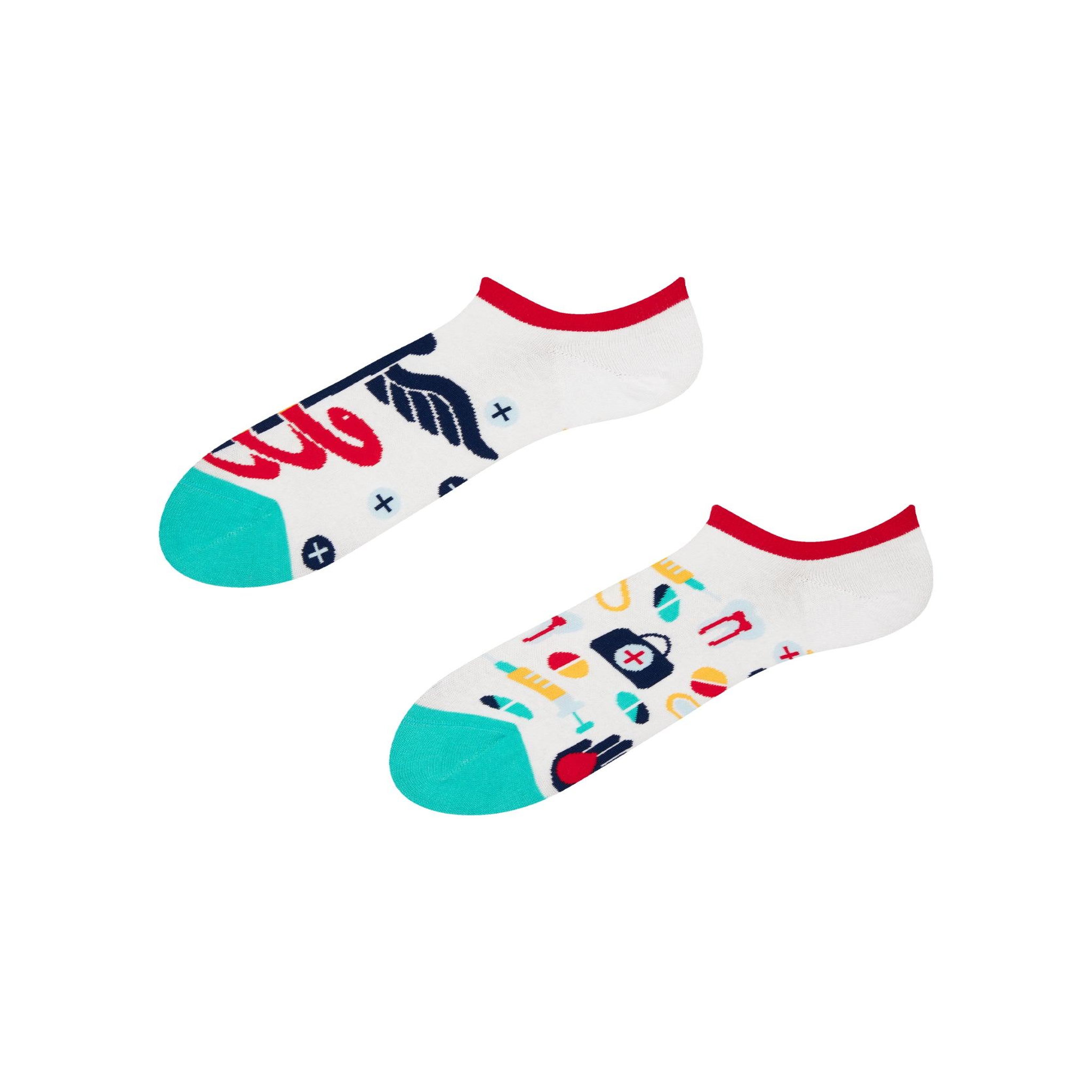 DEDOLES Socquettes invisibles santé des pieds. Coloris disponibles : Blanc