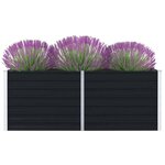 VIDAXL Jardiniere 160 x 80 x 45 cm Acier galvanise Anthracite