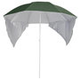 Voir la diapositive 2 : VIDAXL Parasol de plage avec parois laterales vert 215 cm