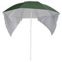Voir la diapositive 2 : VIDAXL Parasol de plage avec parois laterales vert 215 cm