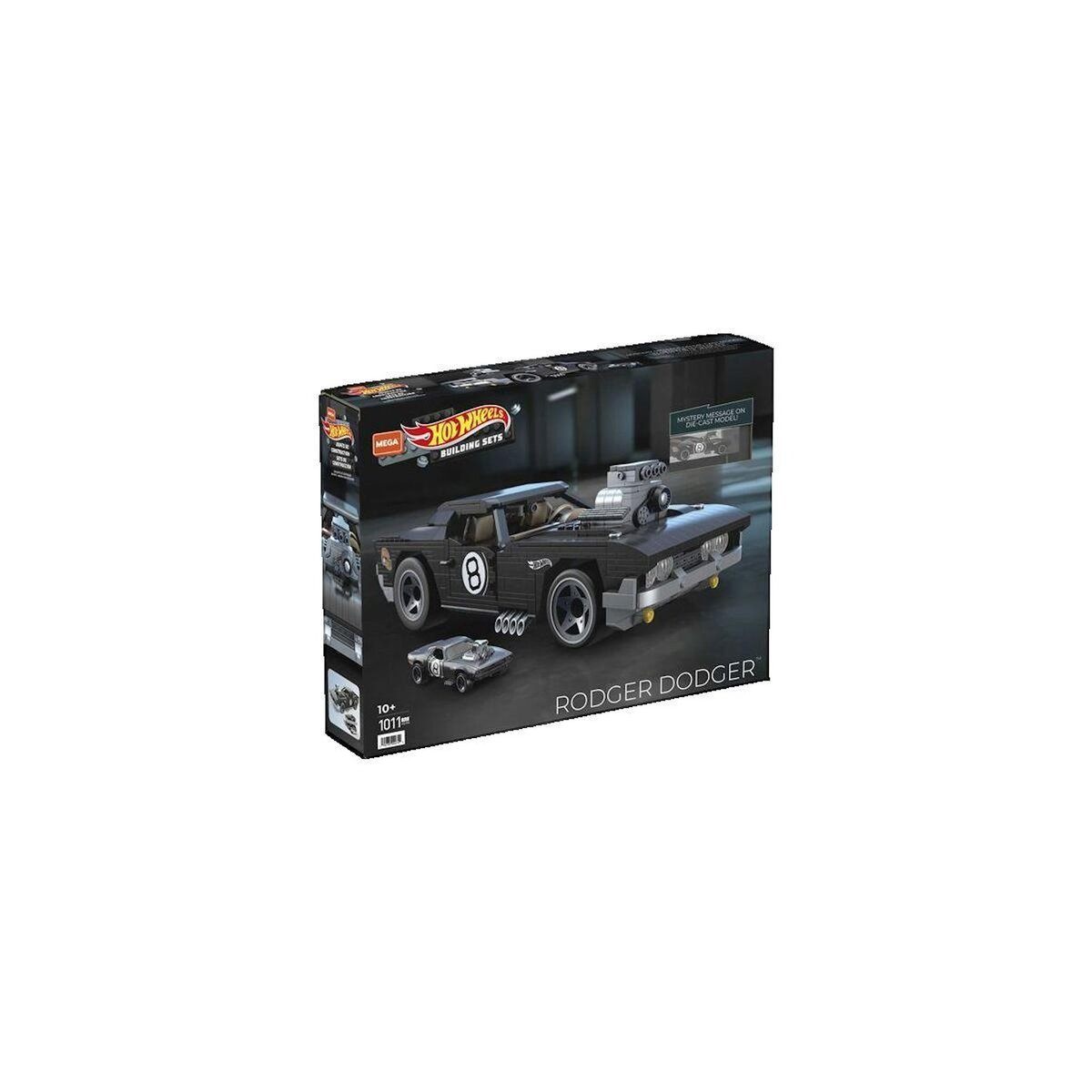 MEGA CONSTRUX Jeu de construction Mega Construx Hot Wheels Rodger Dodger Noir