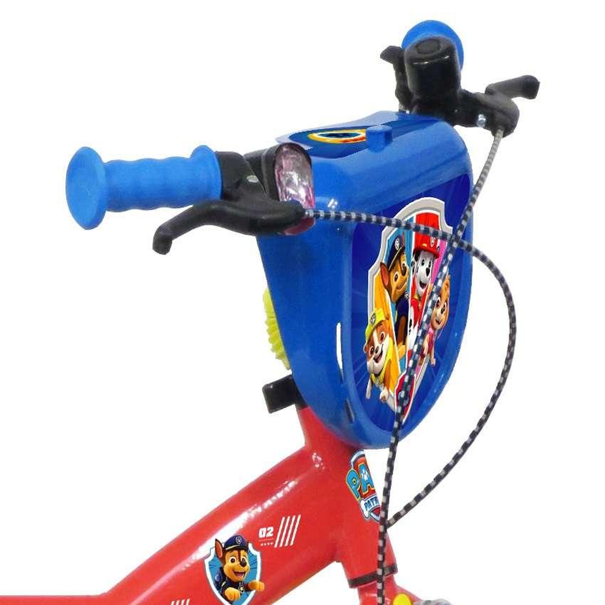Voir la diapositive 3 : Nickelodeon Vélo enfant 14'' - Modèle Pat Patrouille pour enfant de taille 95à 110 cm avec stabilisateurs - 2 freins - Plaque décorative avant - Porte bidon & pneus gonflables