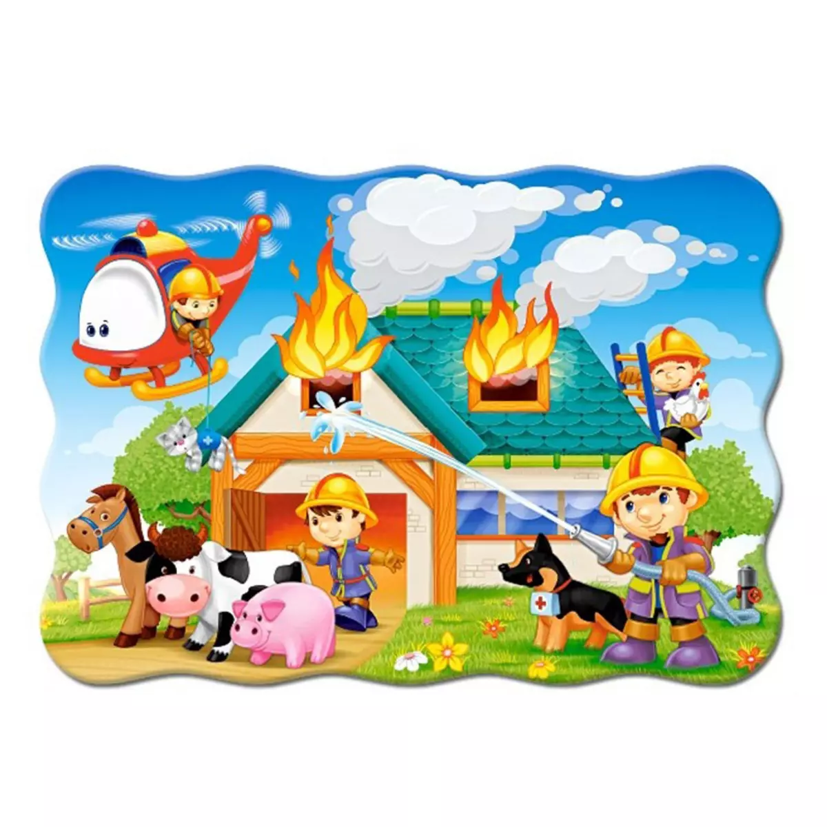 Castorland Puzzle 30 pièces : Pompiers en action
