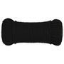 Voir la diapositive 3 : VIDAXL Corde de travail Noir 4 mm 50 m Polyester