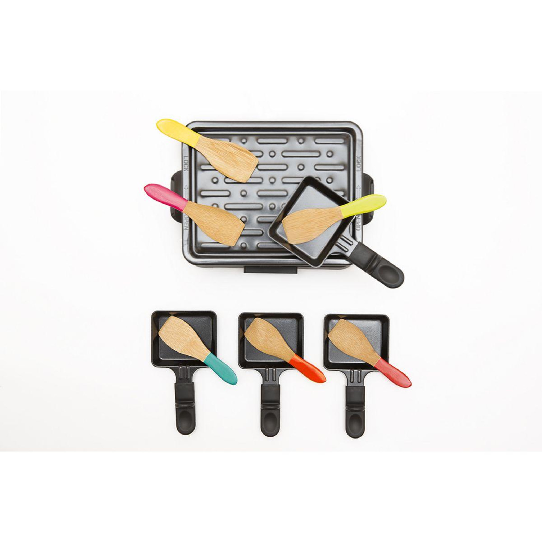 Voir la diapositive 2 : PEBBLY Spatule de 6 spatules a raclette