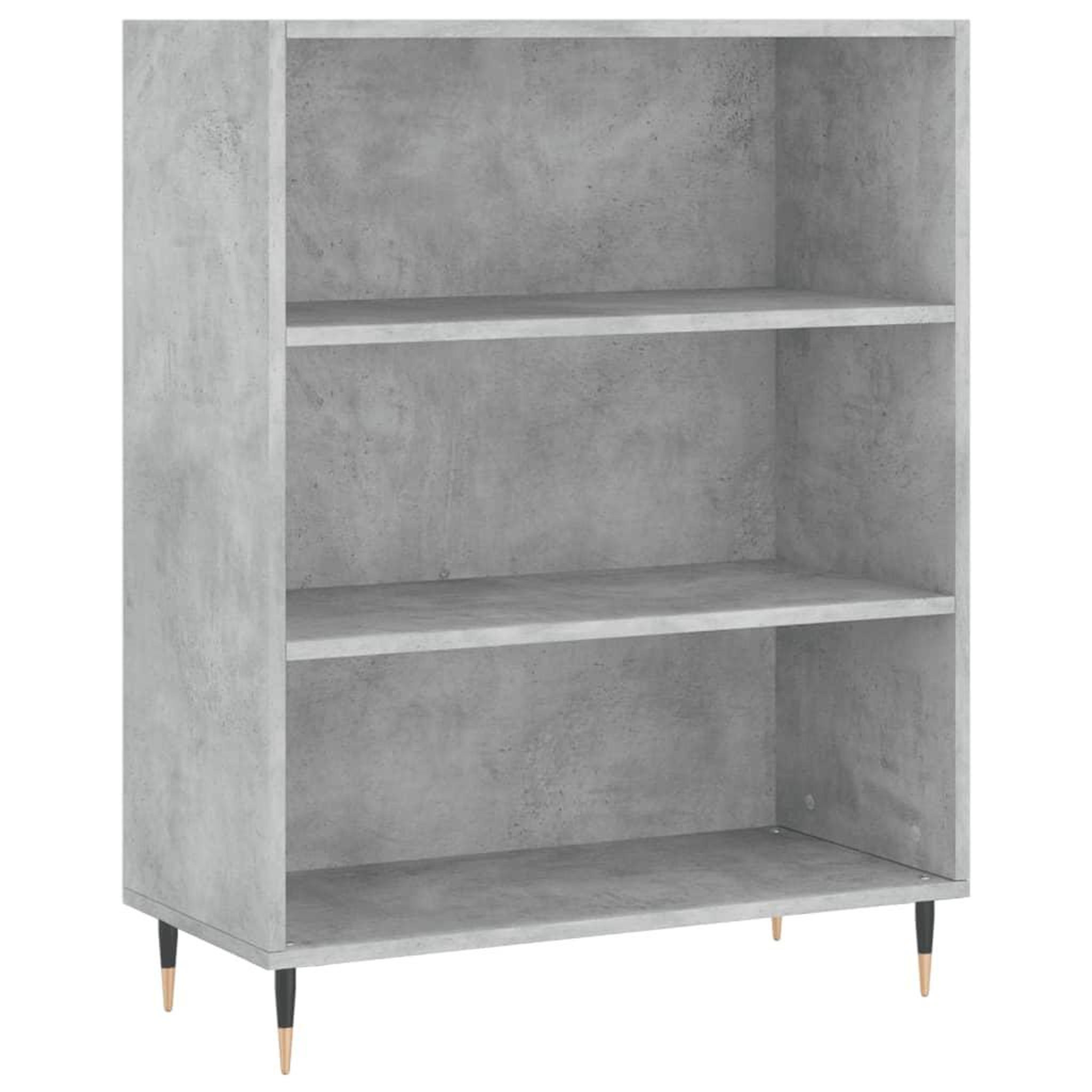 Voir la diapositive 4 : VIDAXL Buffet gris beton 69,5x32,5x180 cm bois d'ingenierie