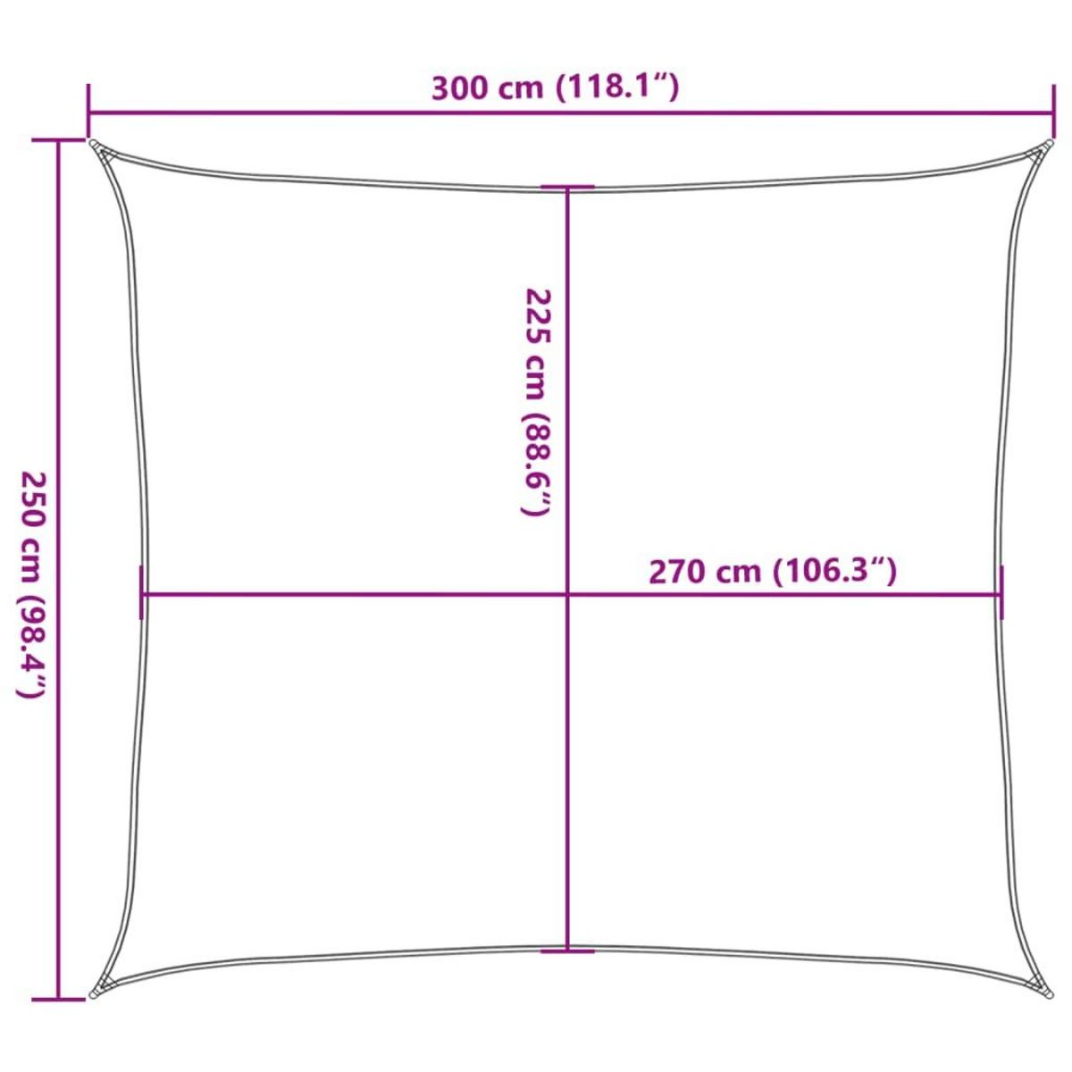 VIDAXL Voile d'ombrage 160 g/m^2 Rouge 2,5x3 m PEHD
