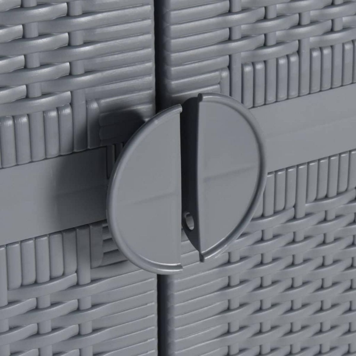 VIDAXL Armoire de rangement de jardin gris 65x45x172 cm PP rotin