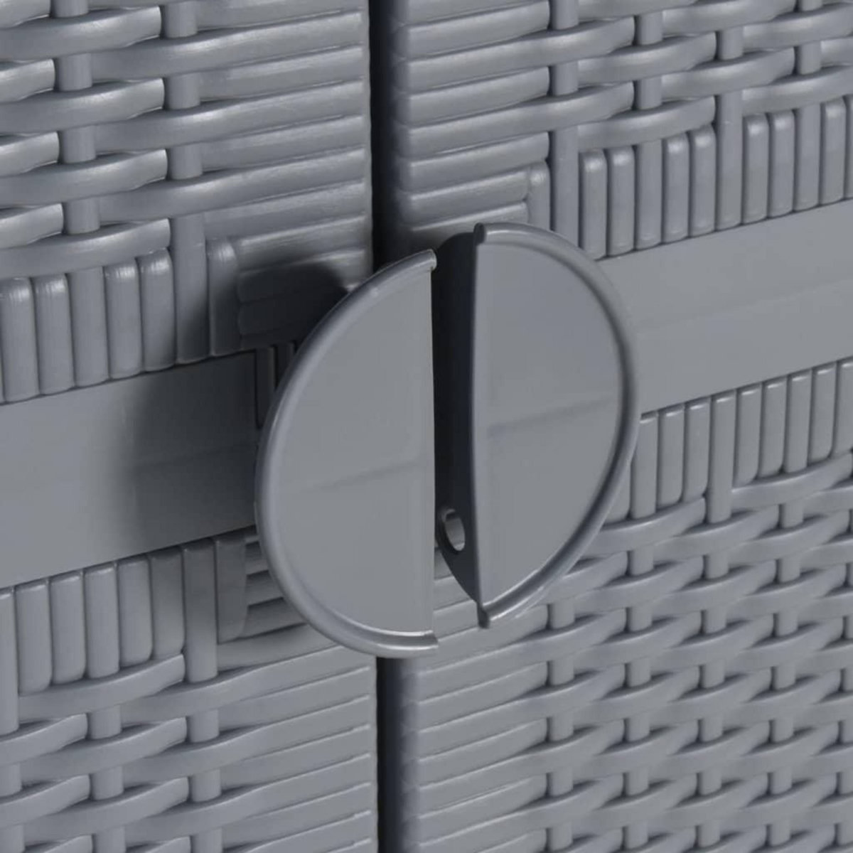 VIDAXL Armoire de rangement de jardin gris 65x45x172 cm PP rotin