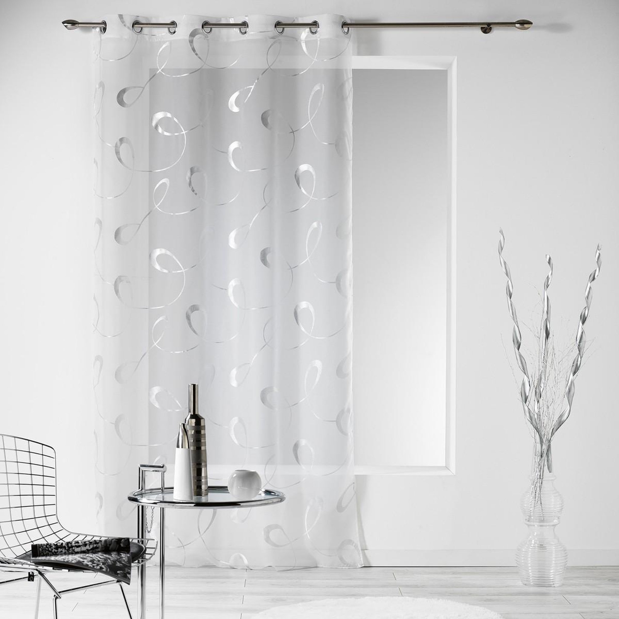 Voir la diapositive 1 : Douceur d'Intérieur Rideau voilage  infinity  140x240cm blanc