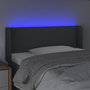Voir la diapositive 4 : VIDAXL Tete de lit a LED Gris fonce 83x16x78/88 cm Tissu