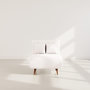 Voir la diapositive 5 : BEST MOBILIER Lumi - banquette convertible clic-clac 1 place en velours côtelé