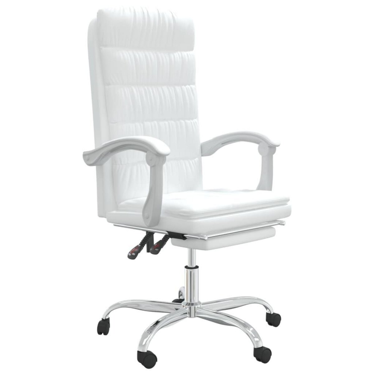 VIDAXL Fauteuil inclinable de bureau Blanc Similicuir