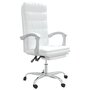 Voir la diapositive 2 : VIDAXL Fauteuil inclinable de bureau Blanc Similicuir