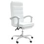 Voir la diapositive 2 : VIDAXL Fauteuil inclinable de bureau Blanc Similicuir