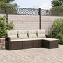 Voir la diapositive 1 : VIDAXL Salon de jardin avec coussins 5 pcs marron resine tressee