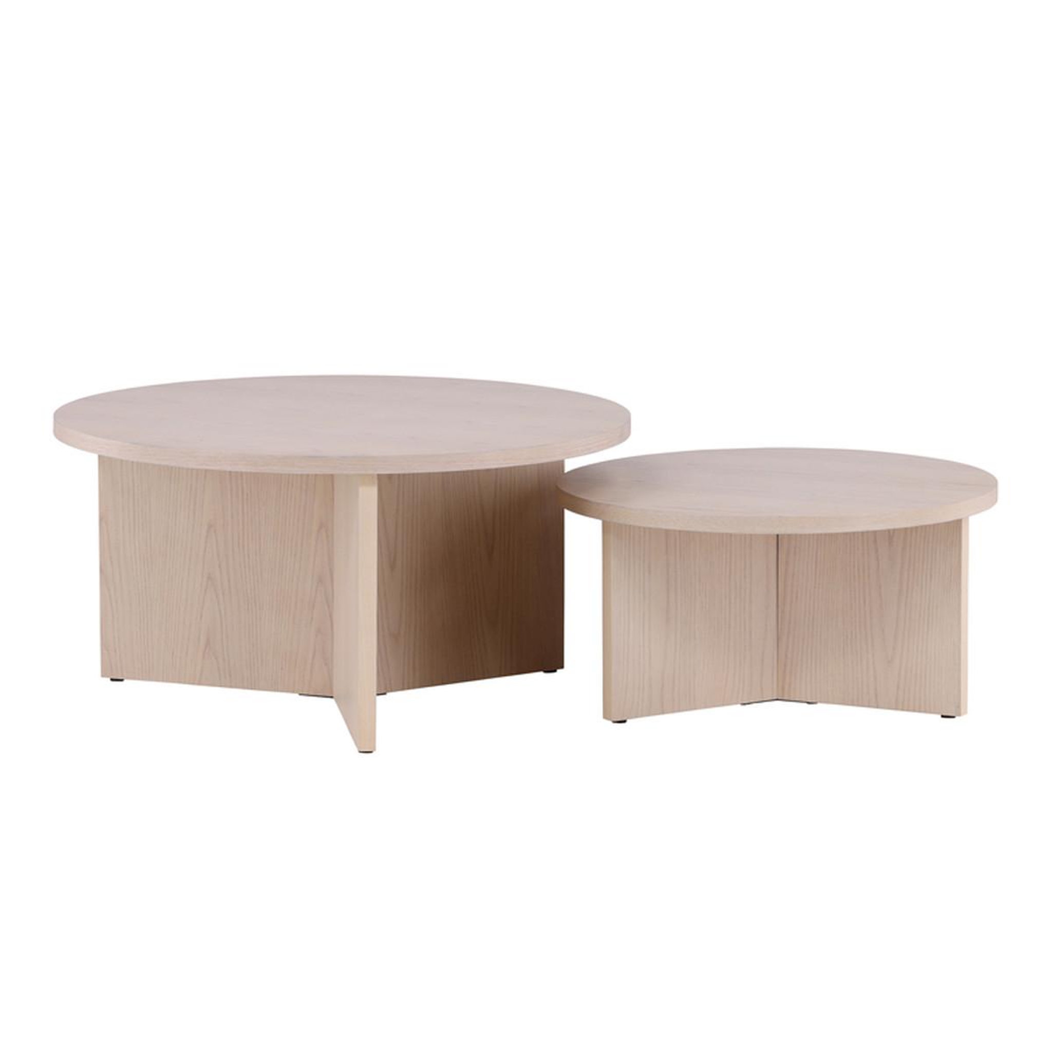 Paris Prix Lot de 2 tables basses design  salto  85cm naturel