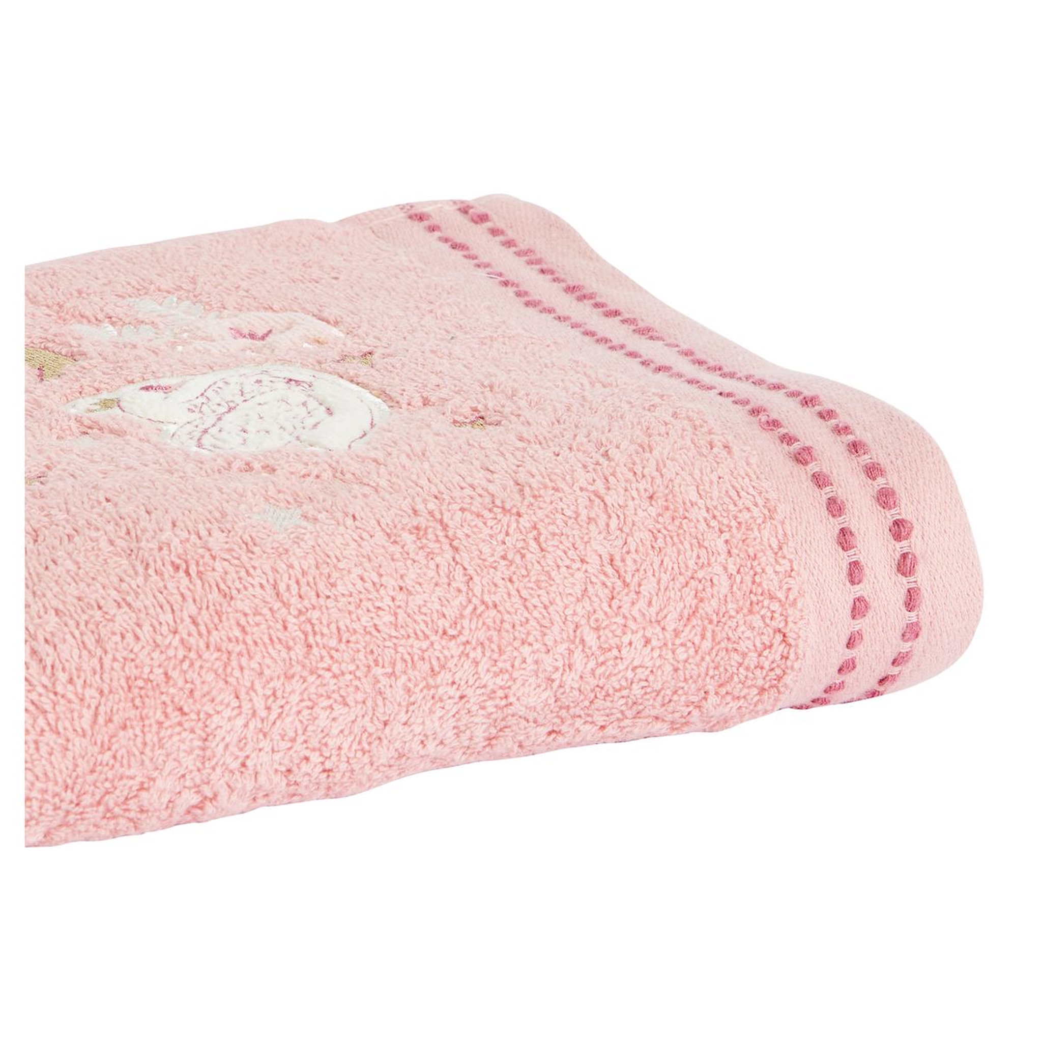 Voir la diapositive 2 : ACTUEL Serviette invité fantaisie en coton 450 g/m² BALLERINA 