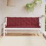 Voir la diapositive 3 : VIDAXL Coussins de banc de jardin lot de 2 rouge bordeaux melange