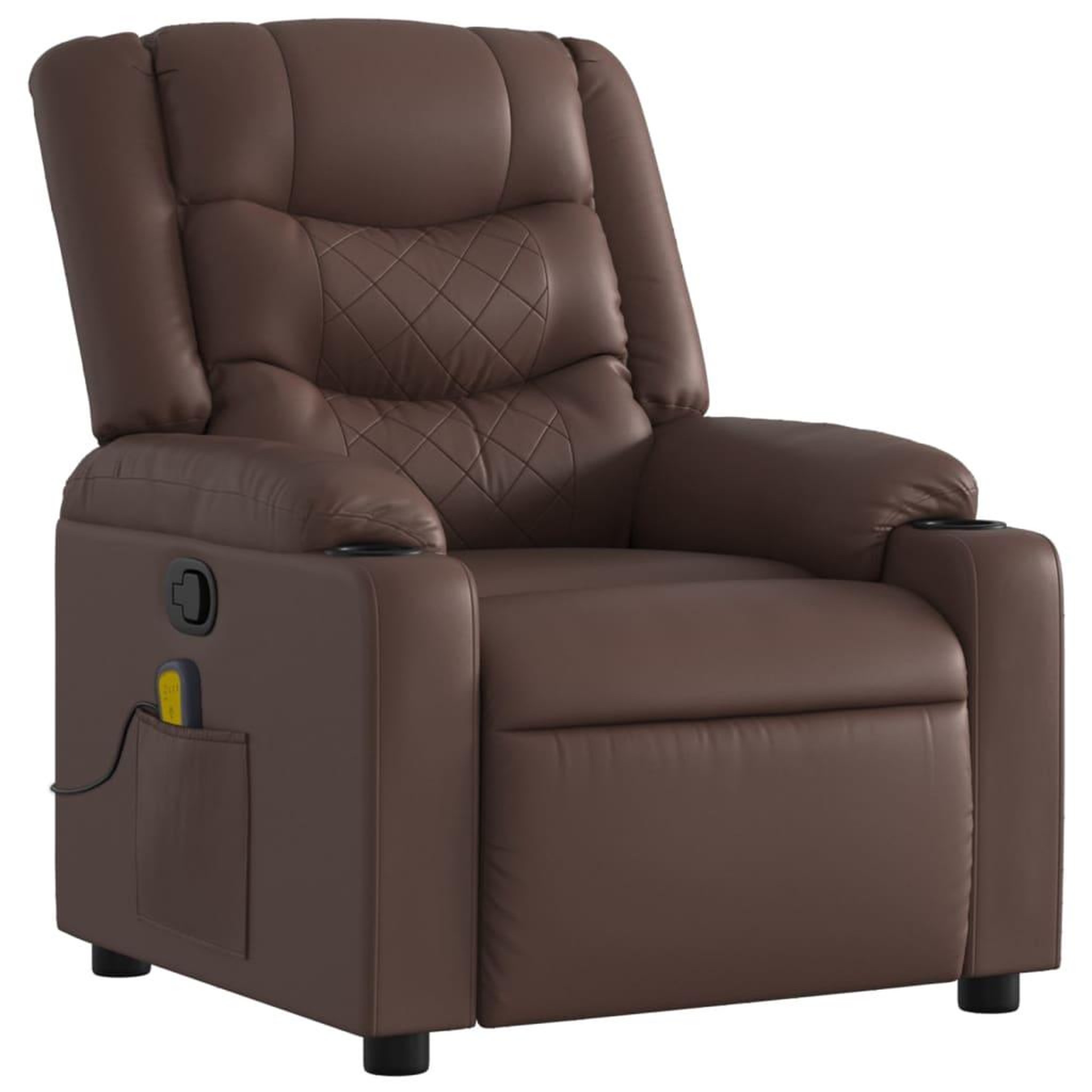 Voir la diapositive 3 : VIDAXL Fauteuil de massage inclinable Marron Similicuir