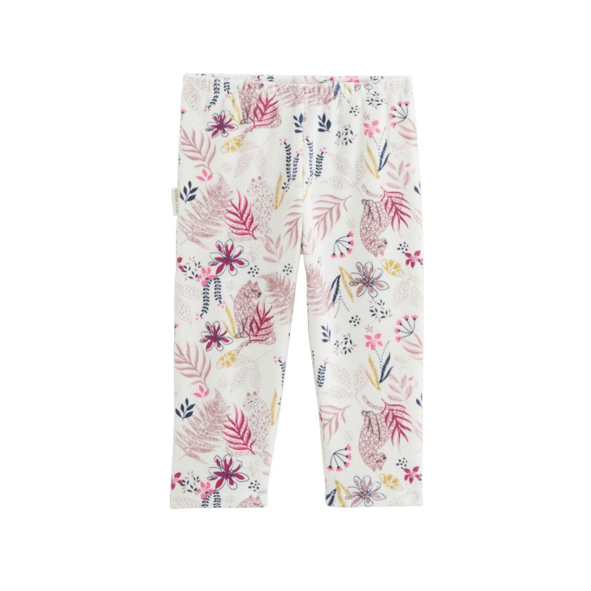 Petit Béguin Pyjama enfant 2 pièces en velours rose Louisa