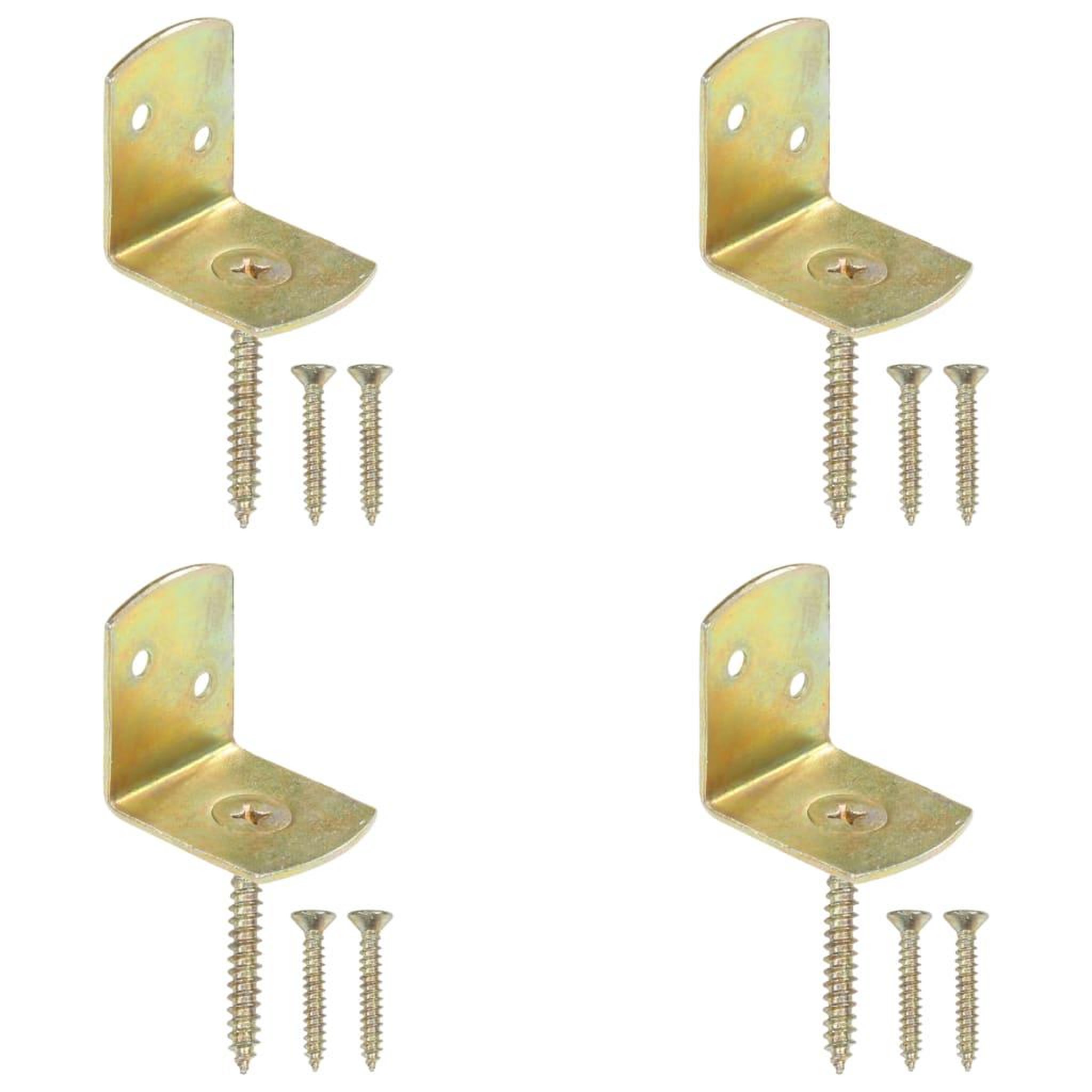 Voir la diapositive 1 : VIDAXL Supports de panneau de cloture 4 pcs Forme en L Metal galvanise